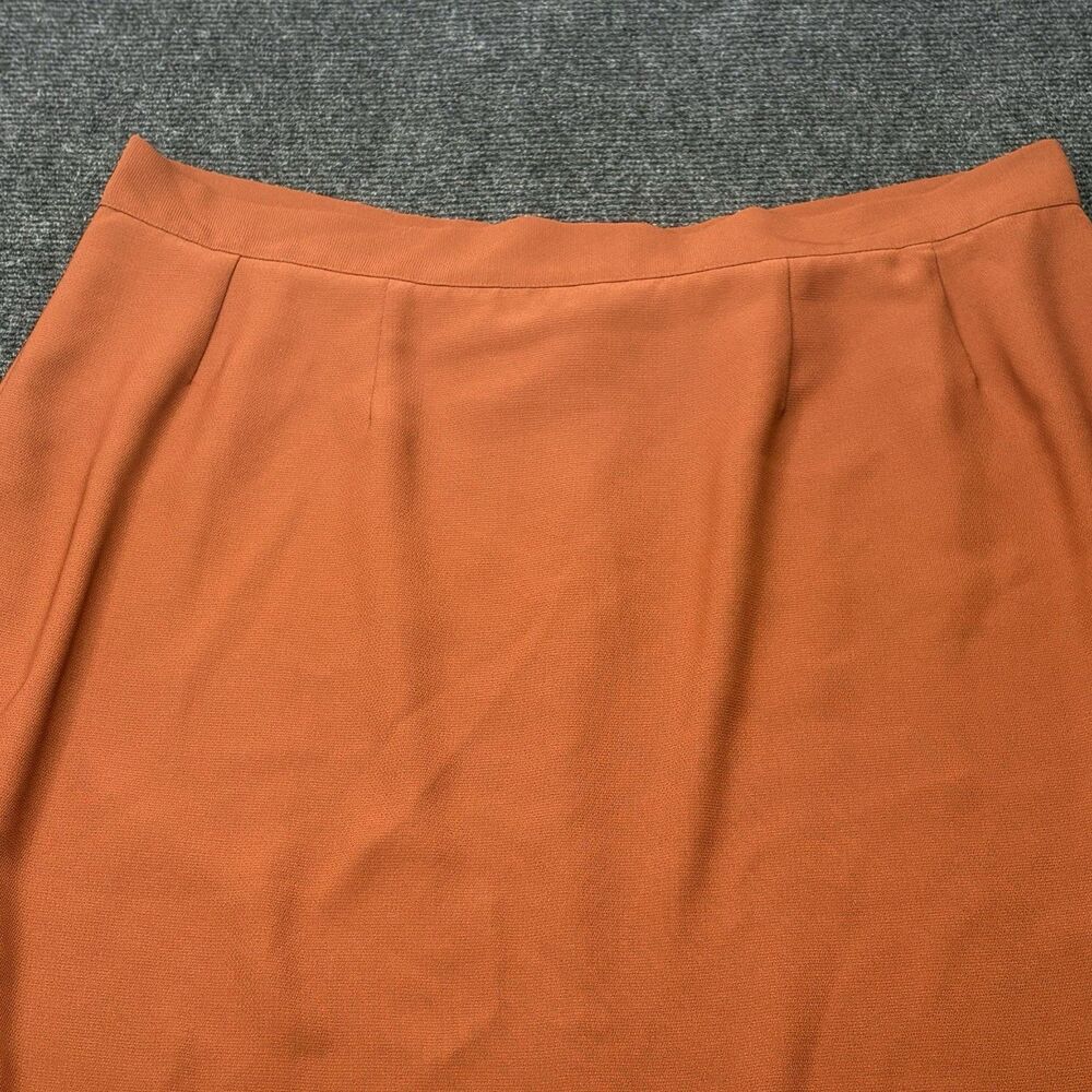 Ellen Figg Woman Skirt Plus Size 22W Burnt Orange Terracotta Straight Midi - Picture 2 of 9